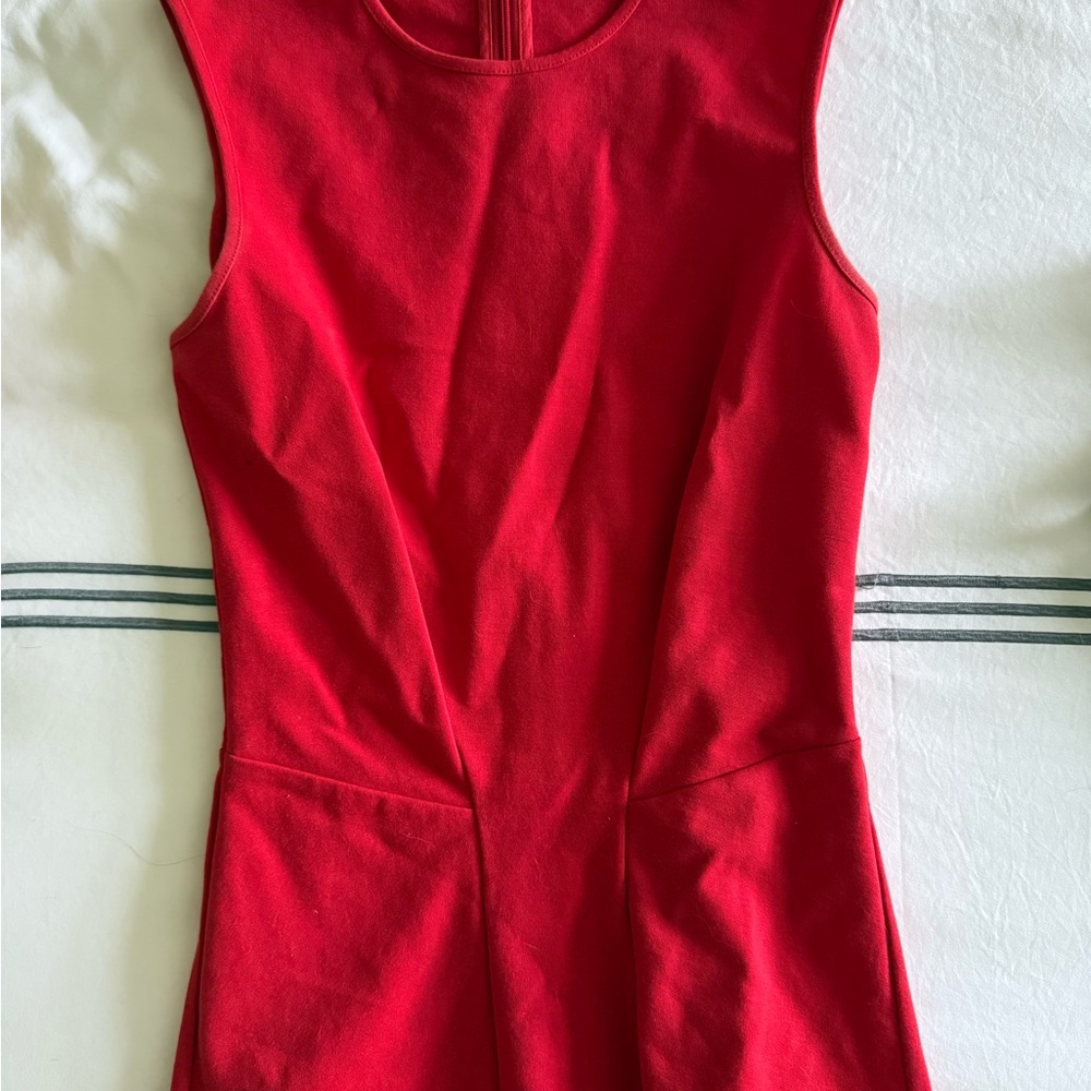 Stella McCartney Red Sleeveless Crew Neck Sheath Top